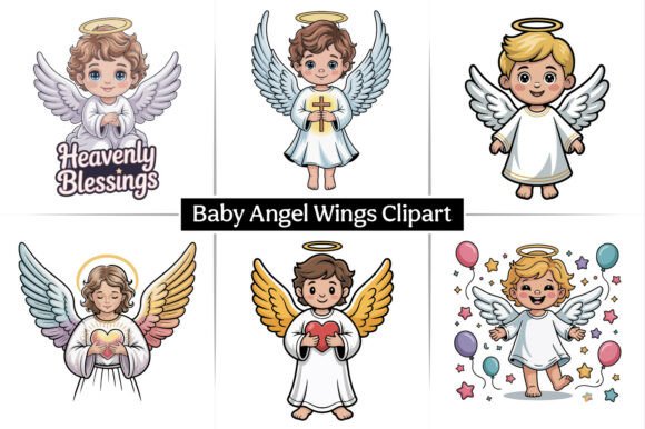 Baby Angel Wings Christian Vector Design Graphics