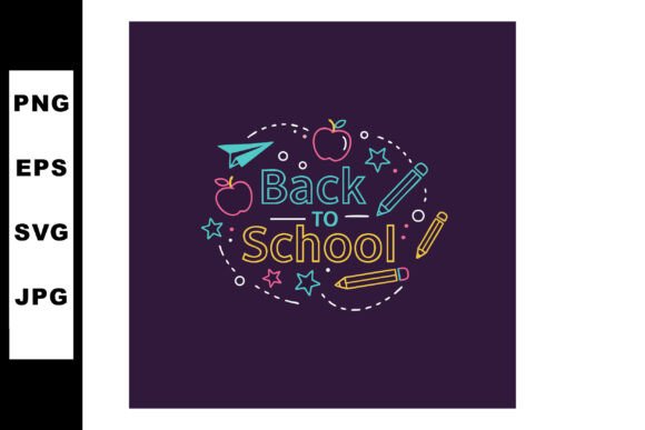 Back to School Colorful Neon Style Graphics