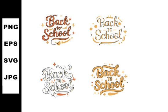 Back to School Hand Lettering Typography Graphics