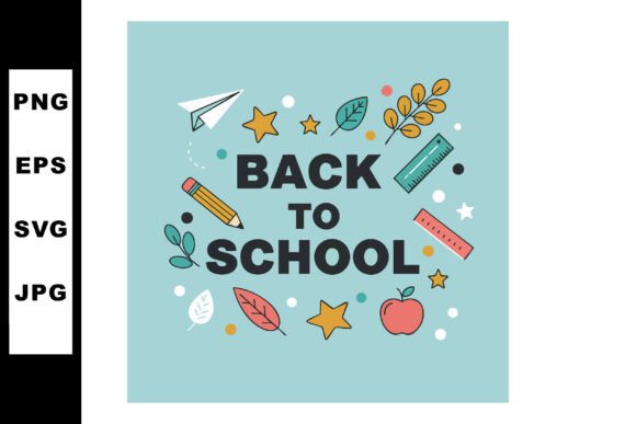Back to School Text with Pencil Paper Ai