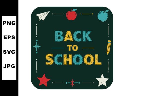 Back to School Typography Vector with Ap