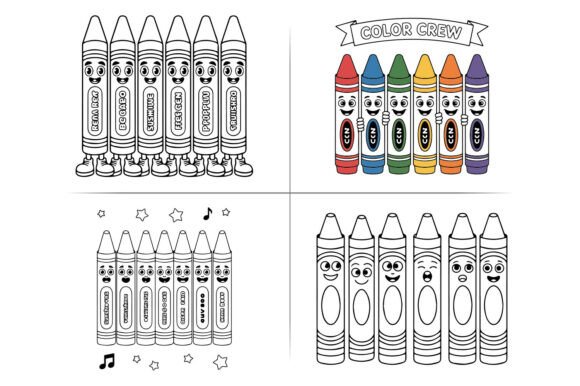 Funny Crayon Minimal SVG Design Clipart