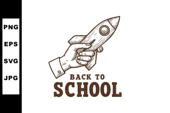 Hand Holding Rocket: Graphics for Back to School