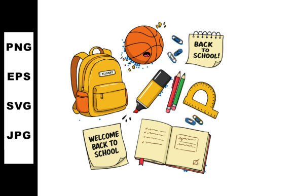 School Supplies with Backpack Basketball